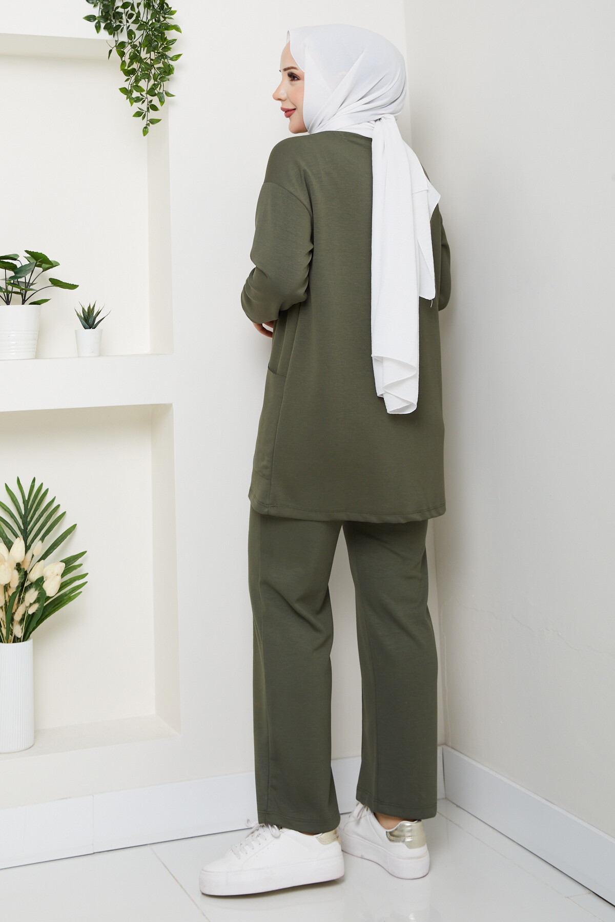 Oysho Naturel Dikişli Cepli Takım Haki