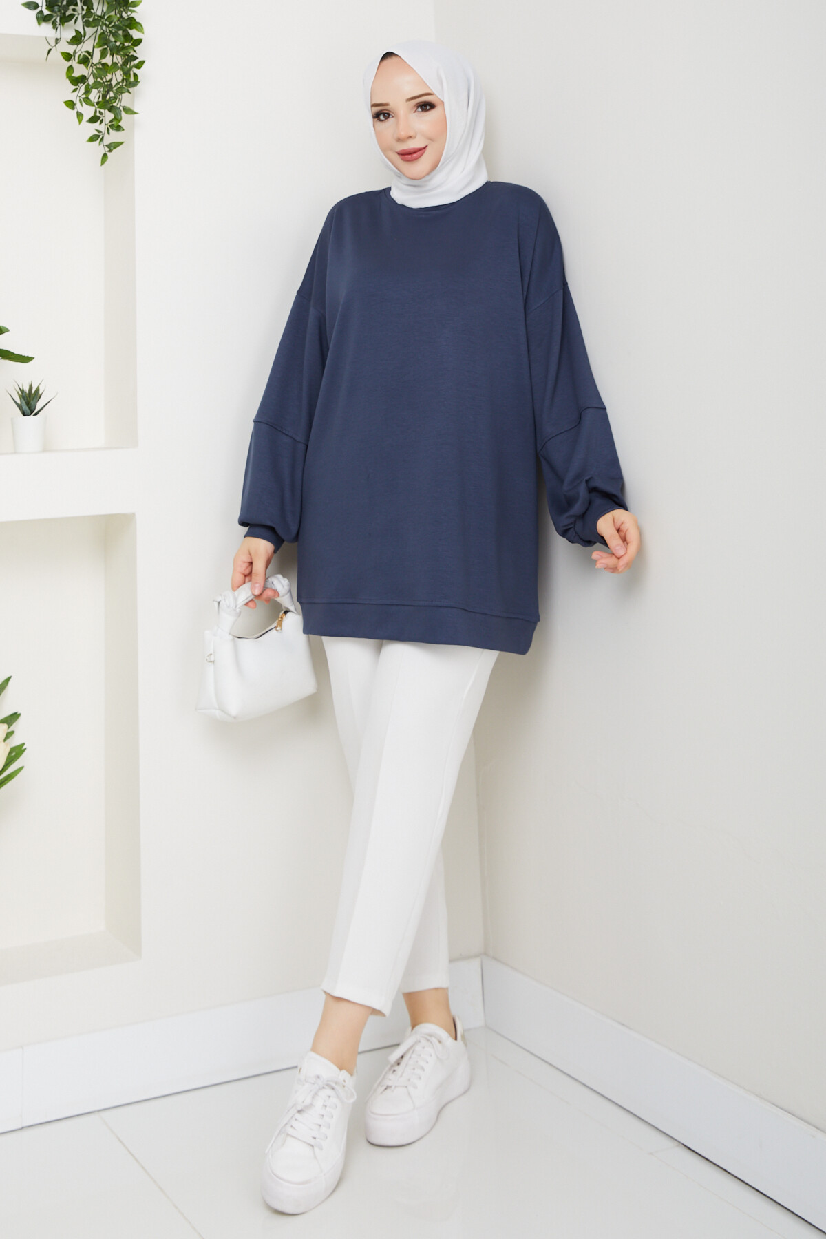 Oysho Oversize Beyzik Sweat Antrasit