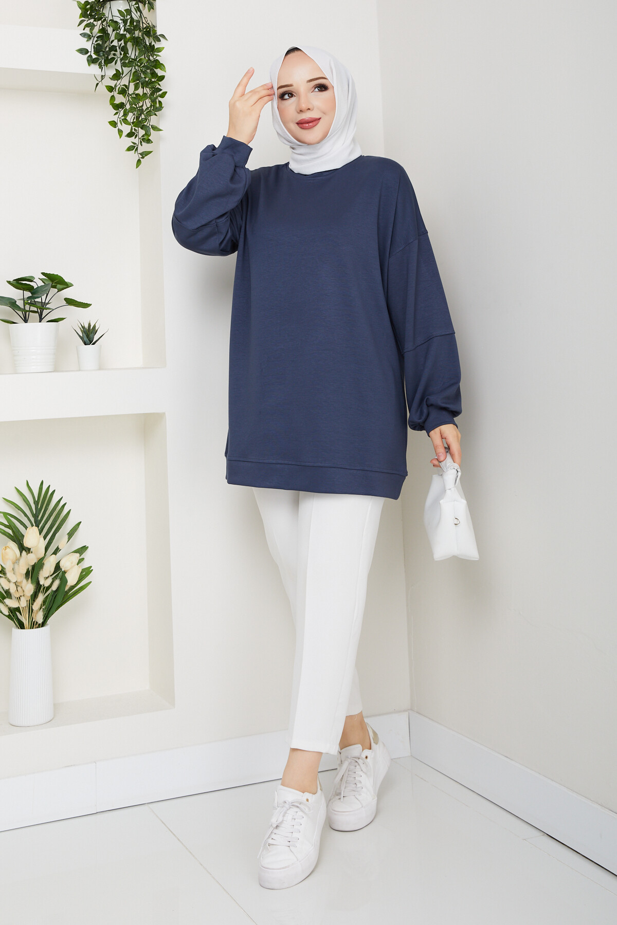 Oysho Oversize Beyzik Sweat Antrasit
