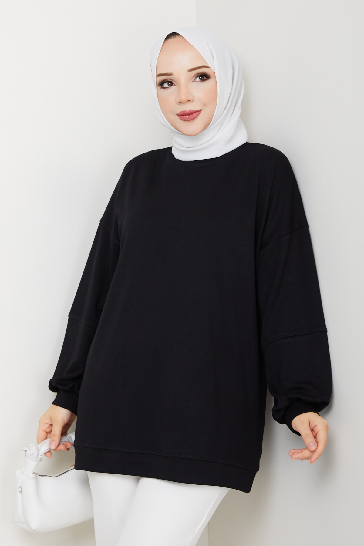 Oysho Oversize Beyzik Sweat Siyah