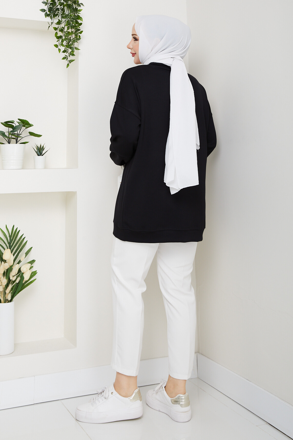 Oysho Oversize Beyzik Sweat Siyah