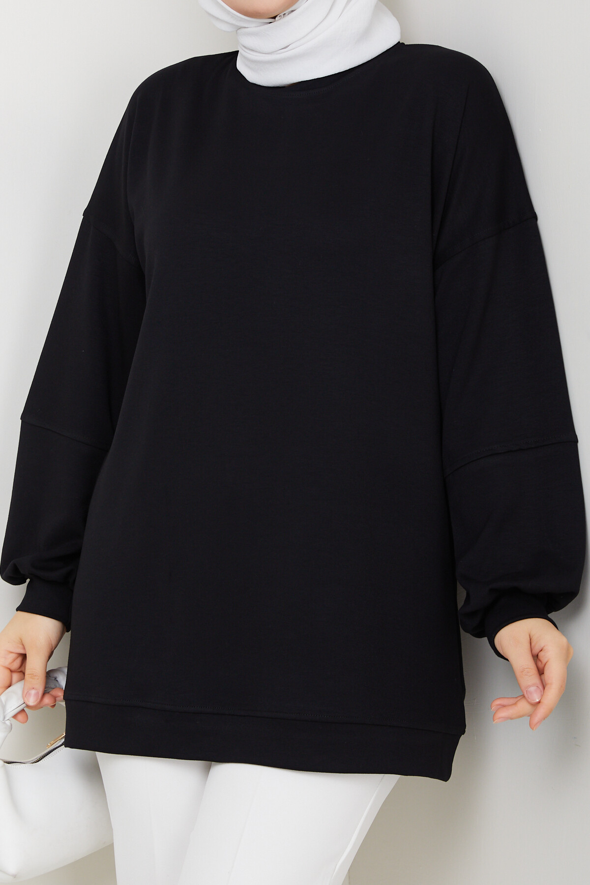 Oysho Oversize Beyzik Sweat Siyah