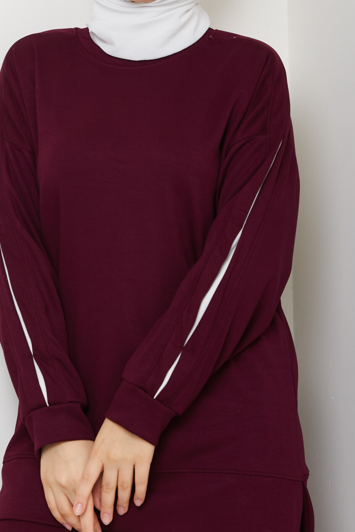 Oysho Pantolon Tuniği Garnili Takım Bordo