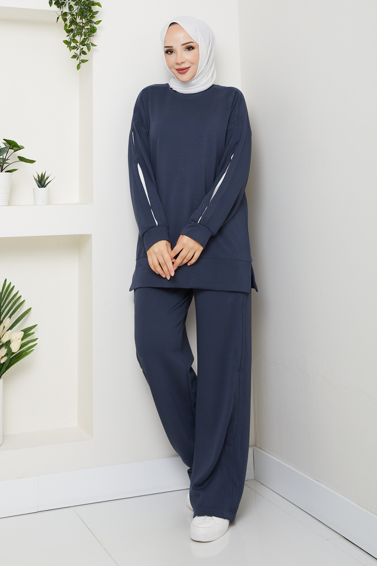 Oysho Pantolon Tuniği Garnili Takım Füme