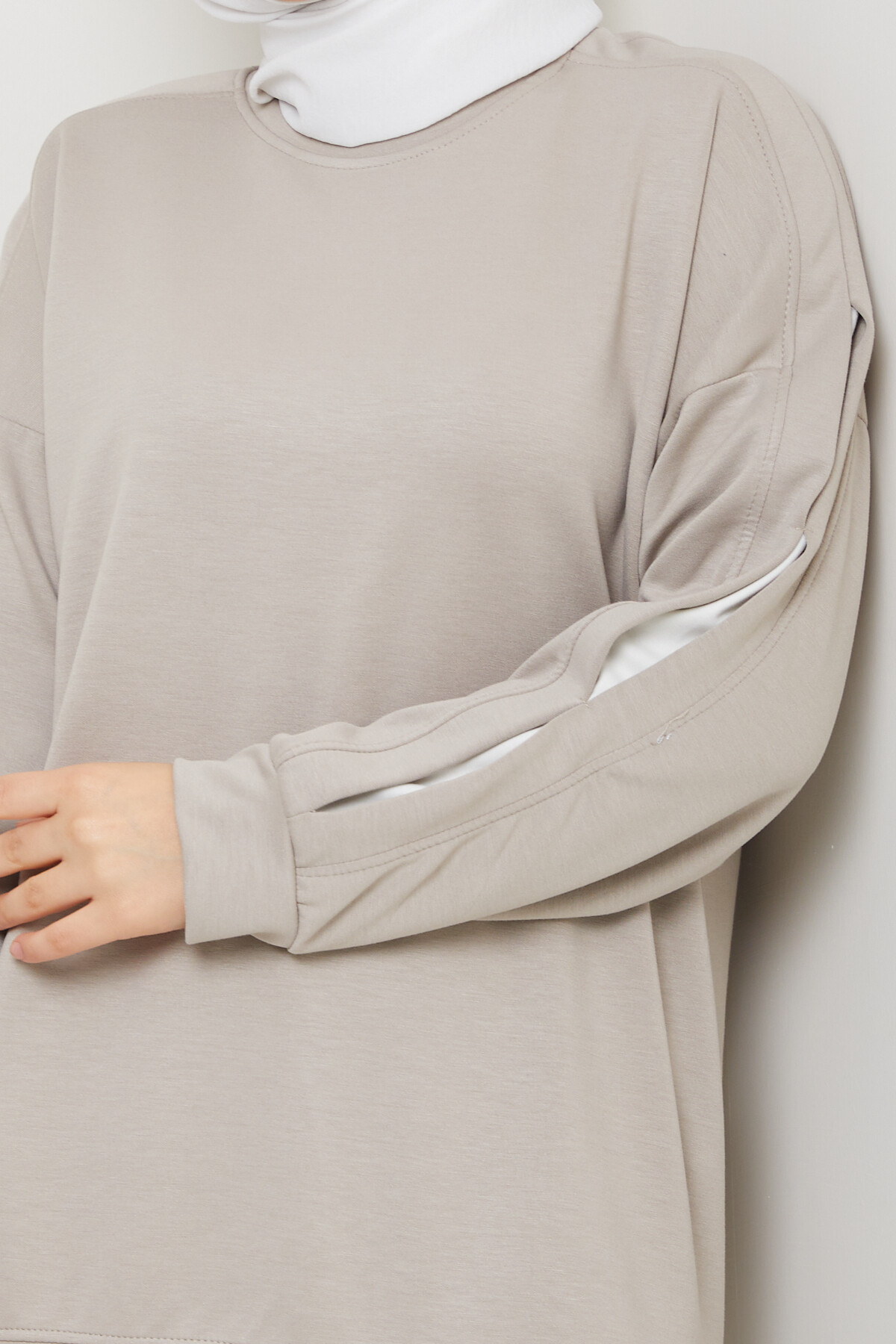 Oysho Pantolon Tuniği Garnili Takım Krem