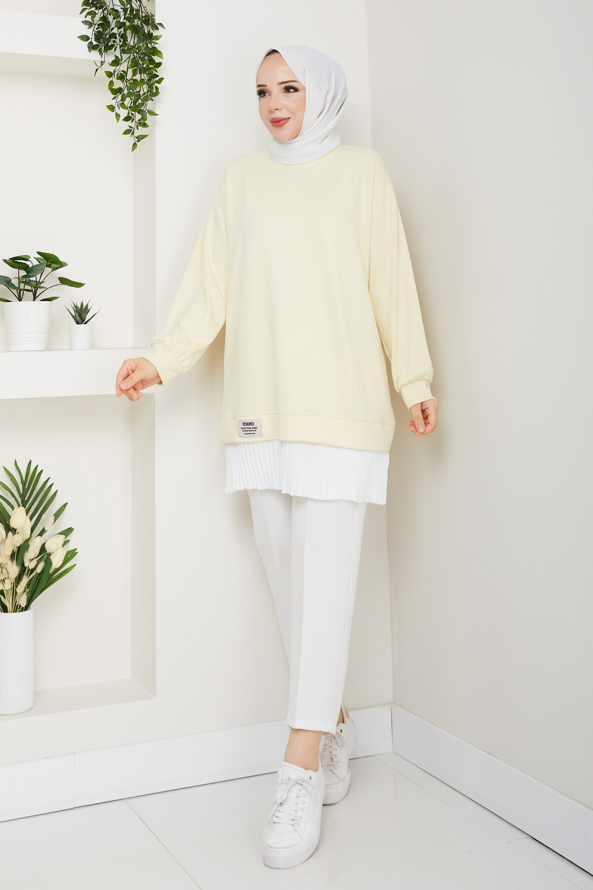 Oysho Pilis Garnili Tunik Sarı