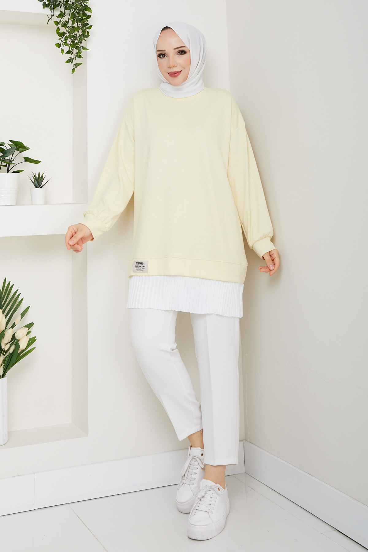 Oysho Pilis Garnili Tunik Sarı