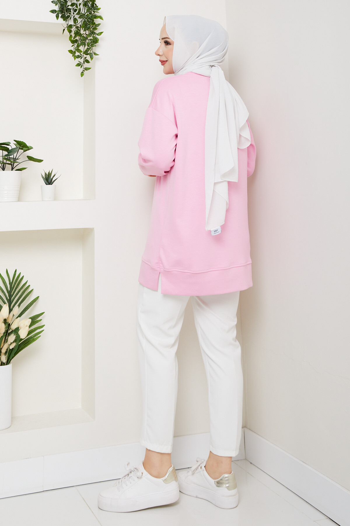 Oysho Salaş Tunik Enjeksiyon Baskılı Pembe