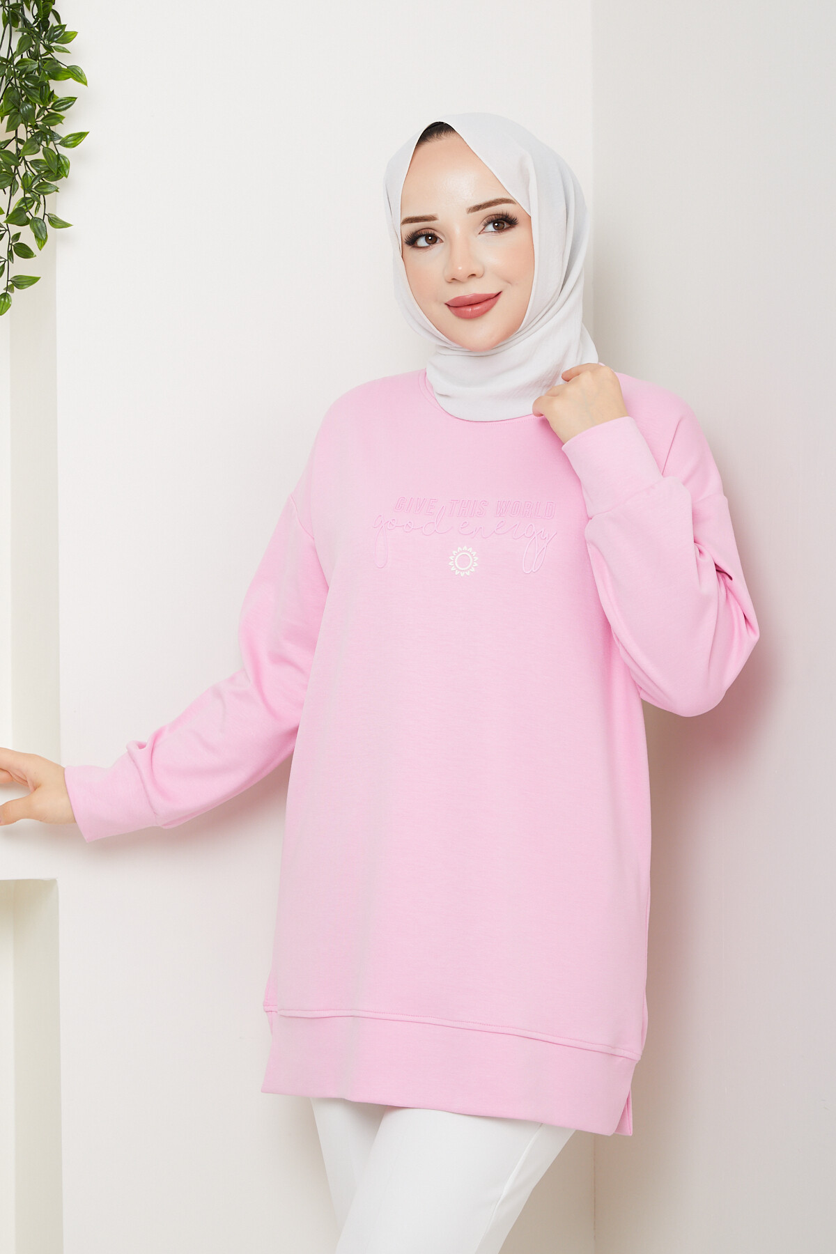 Oysho Salaş Tunik Enjeksiyon Baskılı Pembe