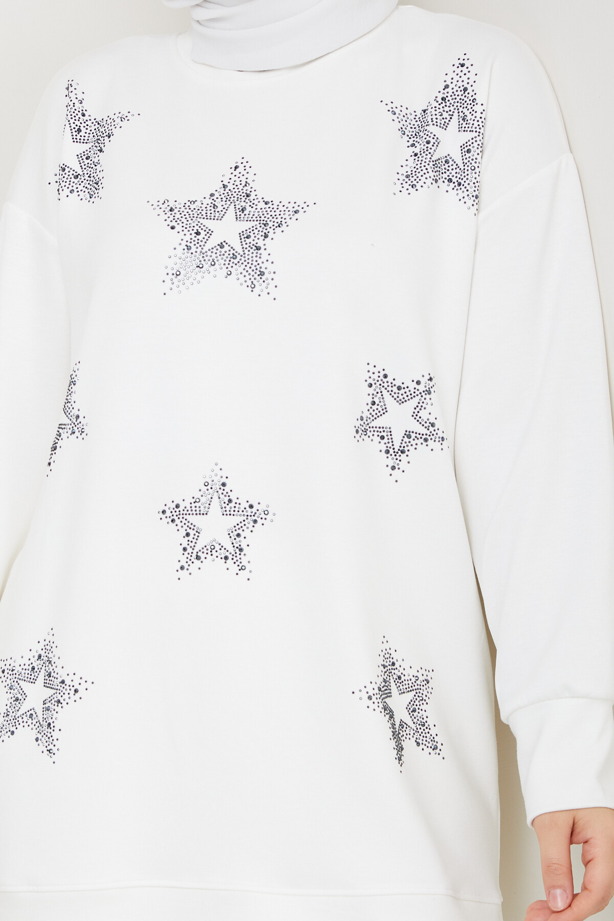 Oysho Yıldız Taşlı Tunik Beyaz