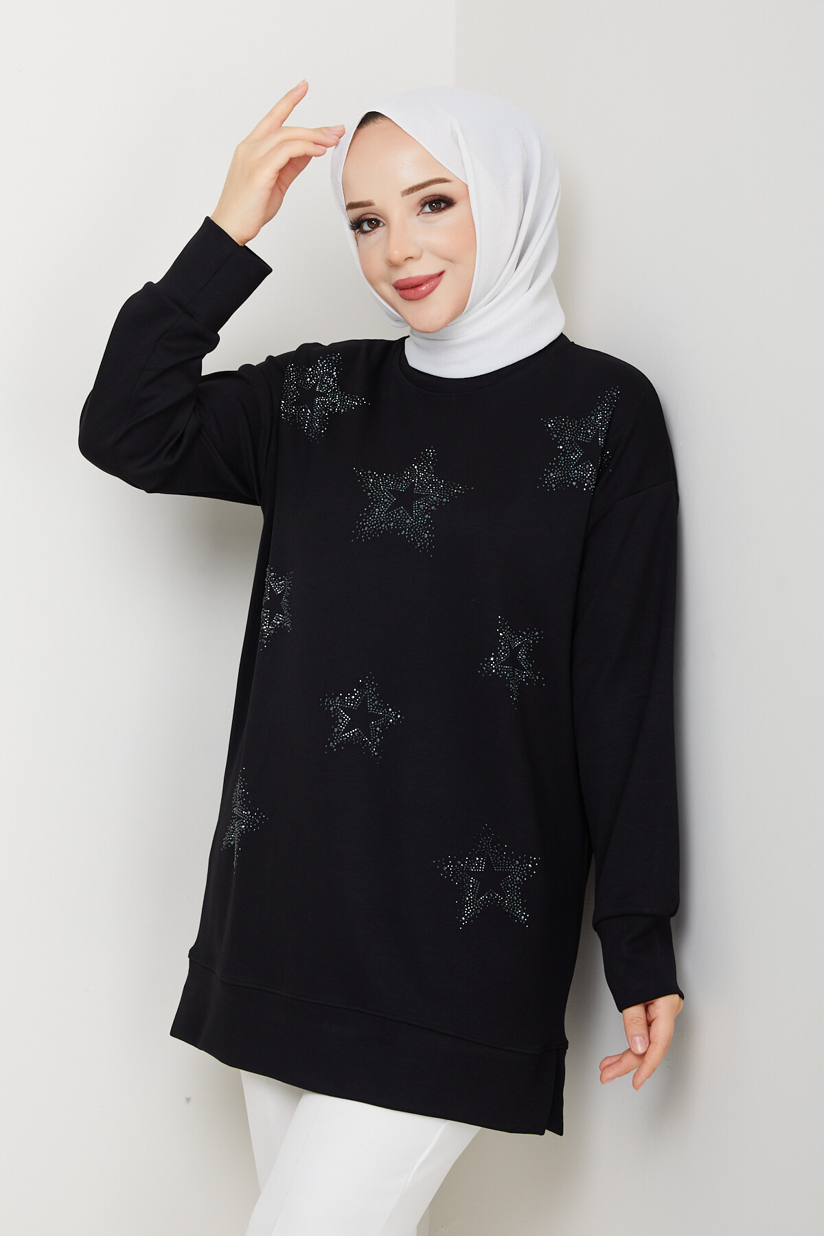 Oysho Yıldız Taşlı Tunik Siyah