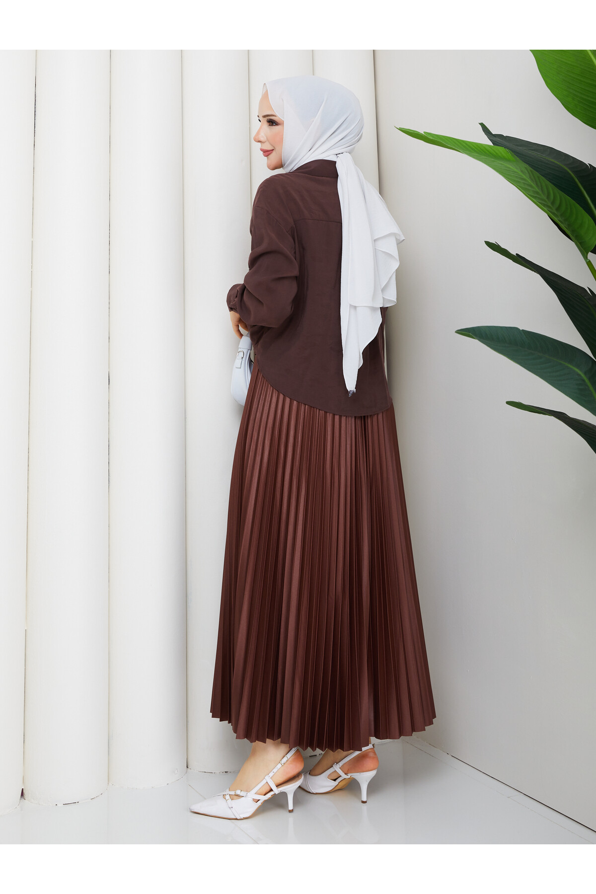 QN BURGULU GÖMLEK-ACI KAHVE