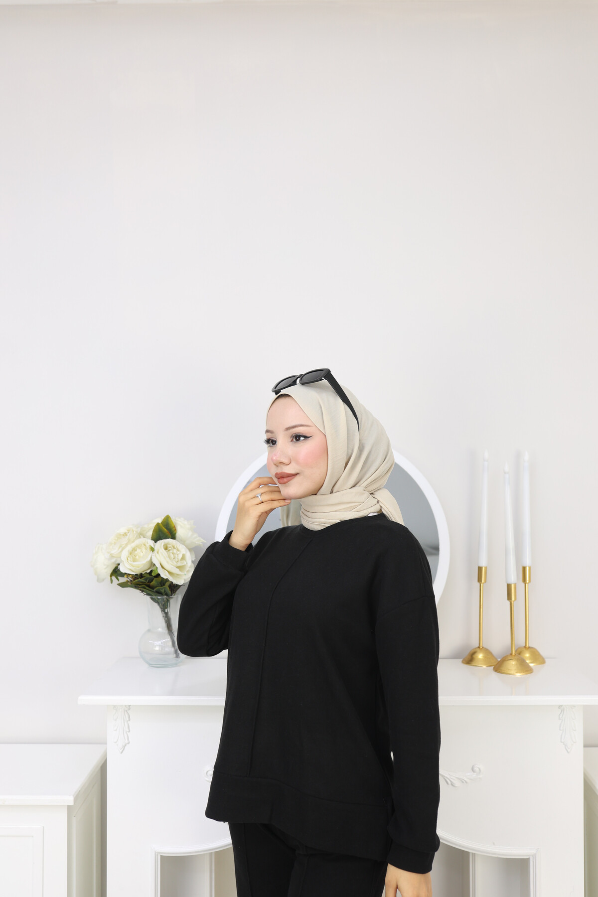 SELANİK ÇIMA DETAY TAKIM -SİYAH