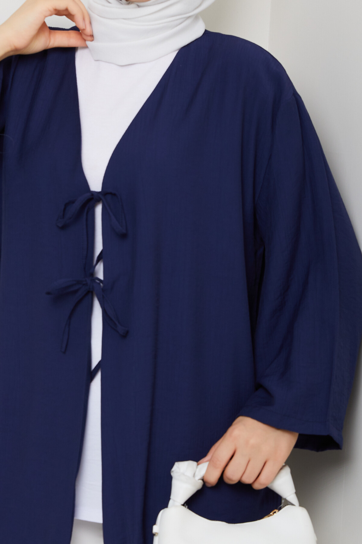 SMY BAĞLAMALI KİMONO-LACİVERT