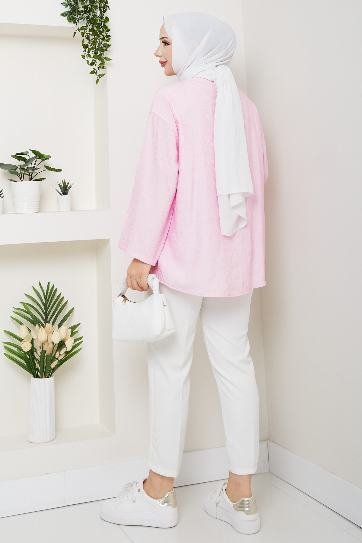 SMY BAĞLAMALI KİMONO-PEMBE