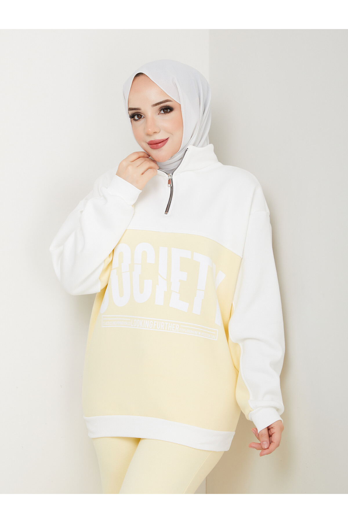 SOCIETY SWEAT EŞOFMAN KOMBİN -SARI