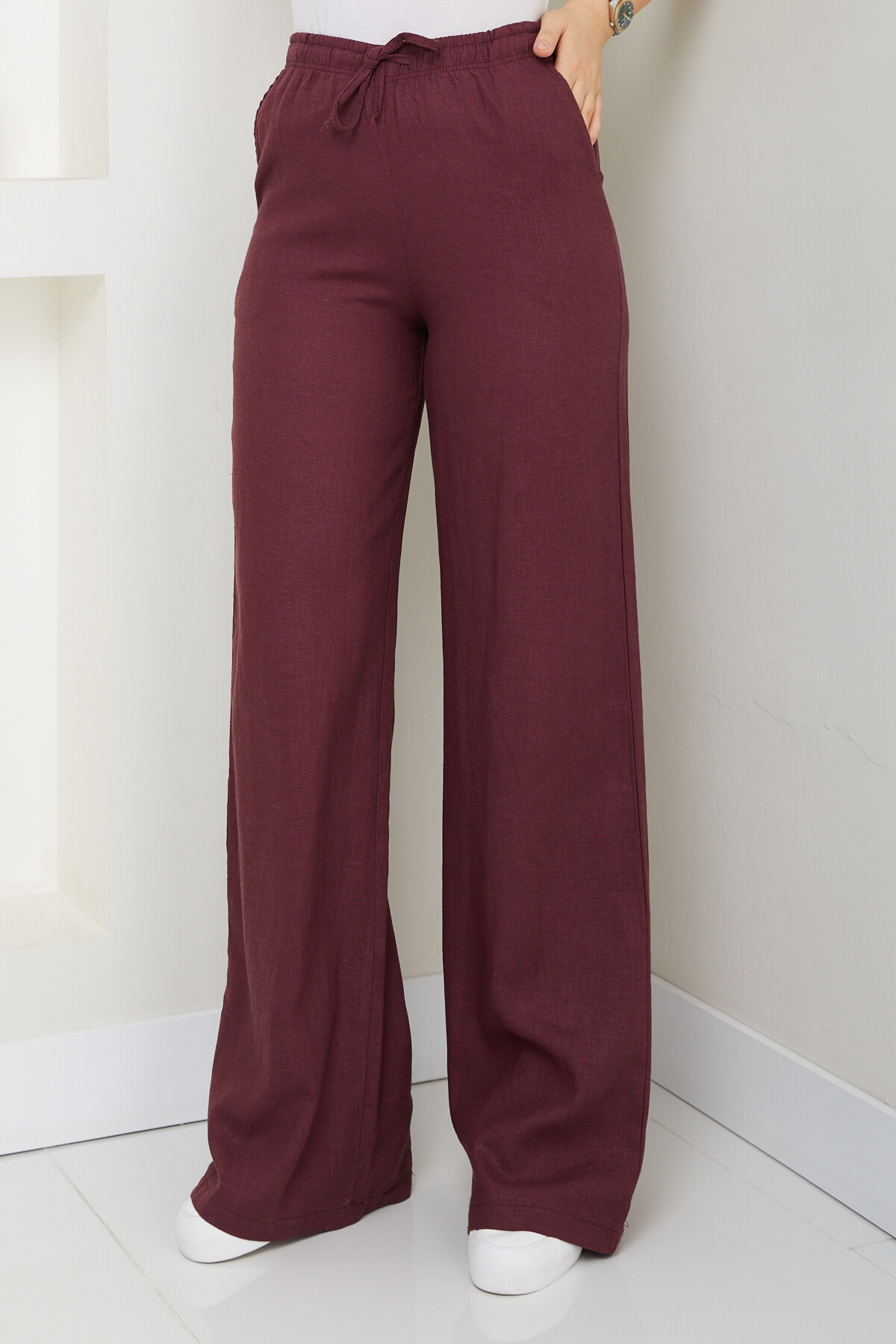 STDRVS KETEN PANTOLON-BORDO