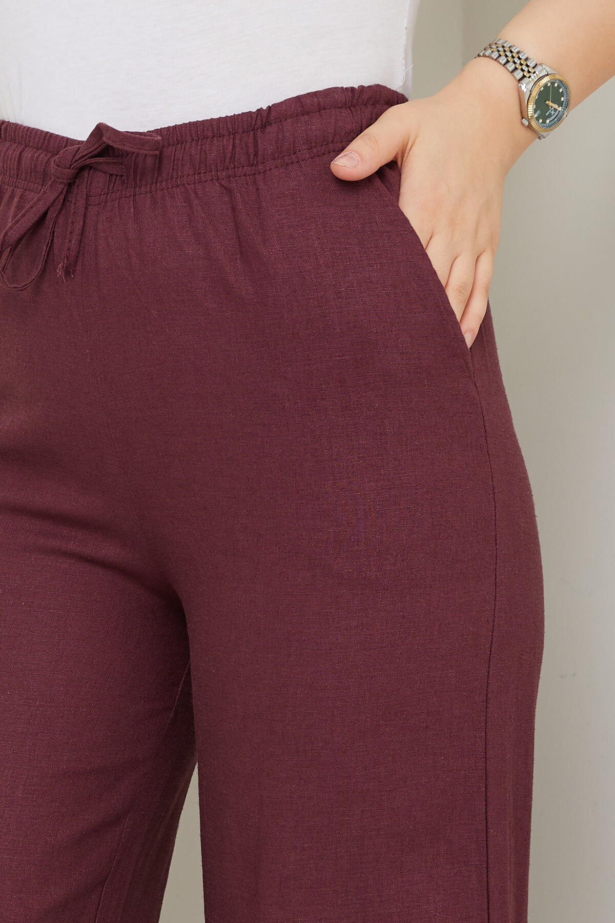 STDRVS KETEN PANTOLON-BORDO