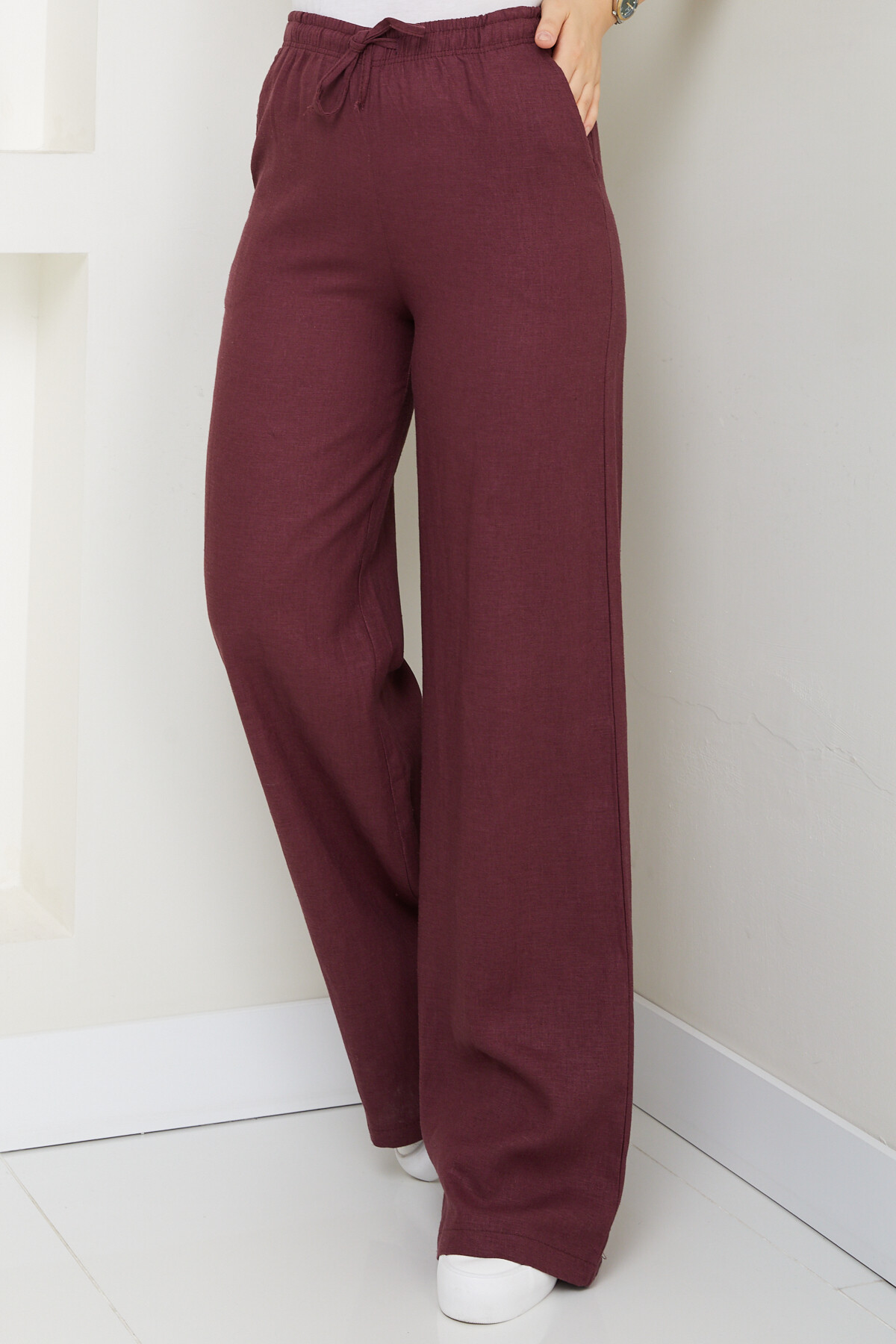 STDRVS KETEN PANTOLON-BORDO