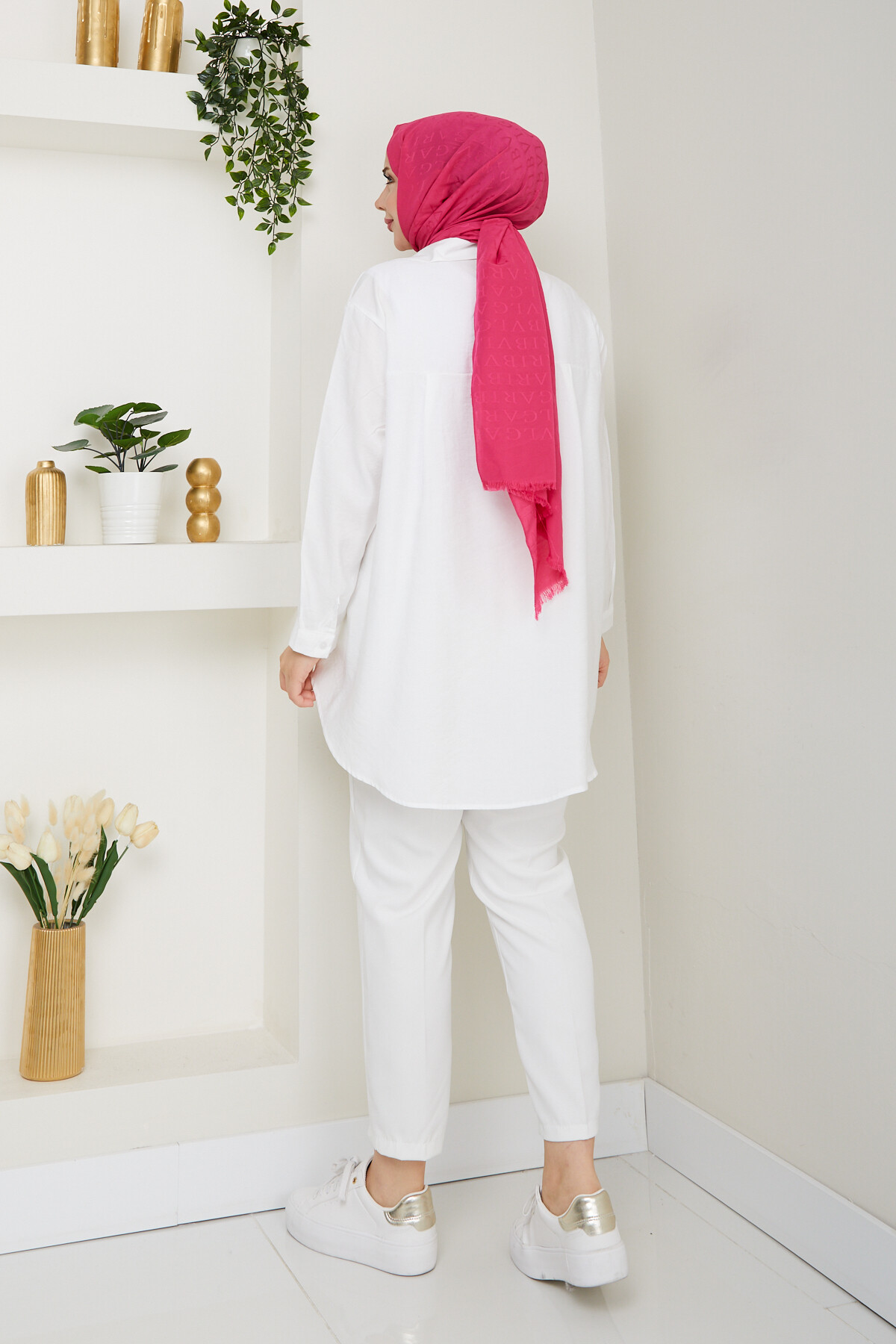 TEK CEP TENSEL GÖMLEK-BEYAZ