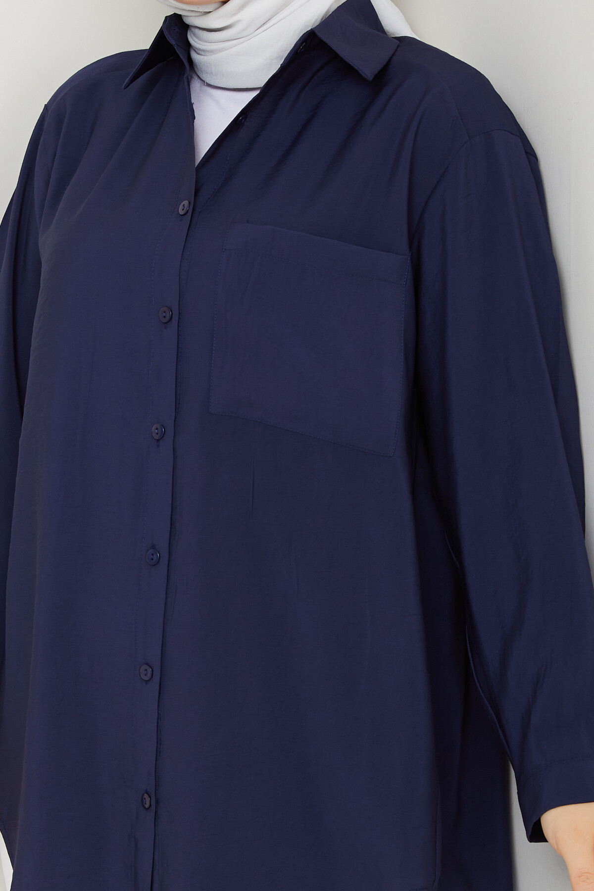 TEK CEP TENSEL GÖMLEK-LACİVERT