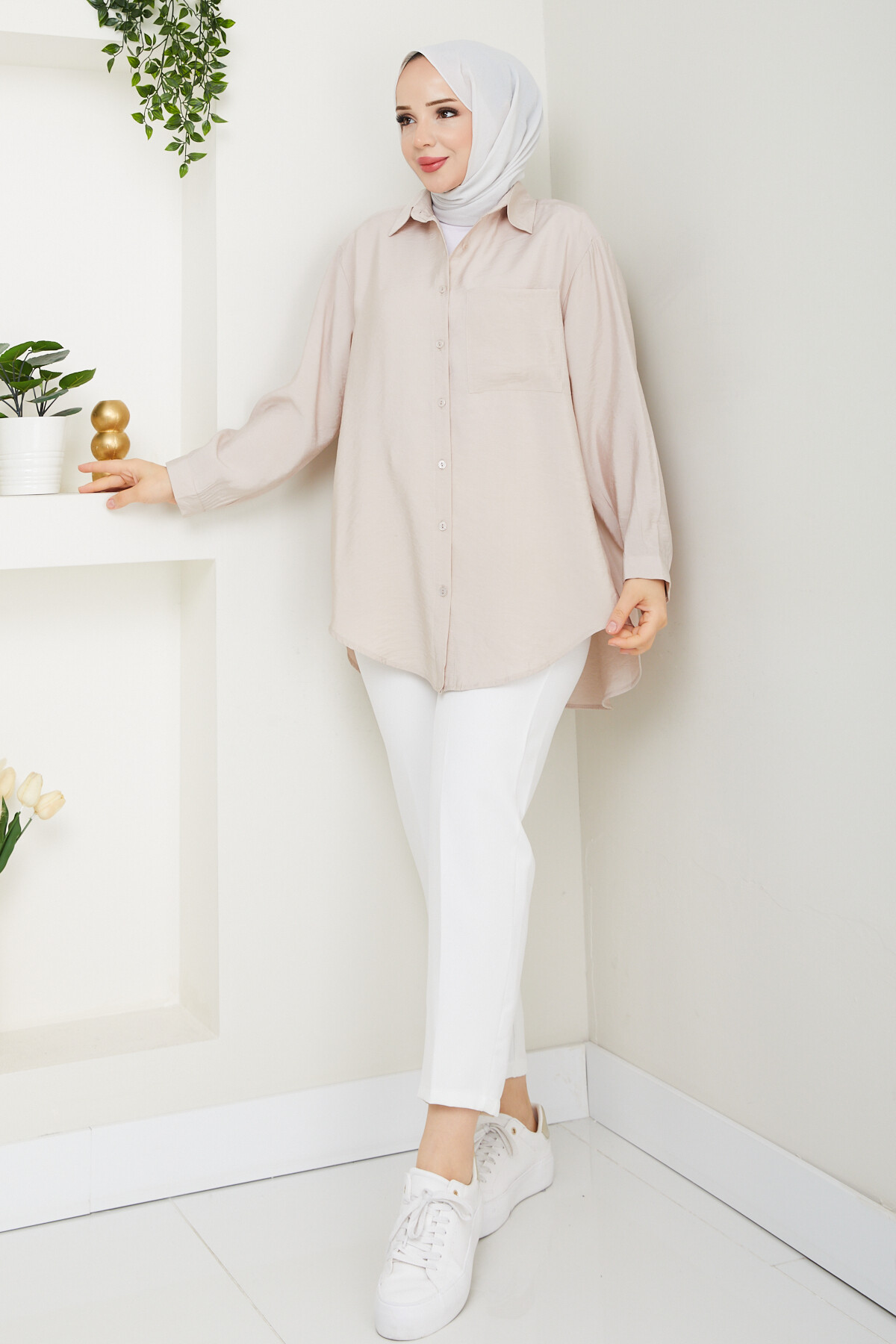 TEK CEP TENSEL GÖMLEK-TAŞ