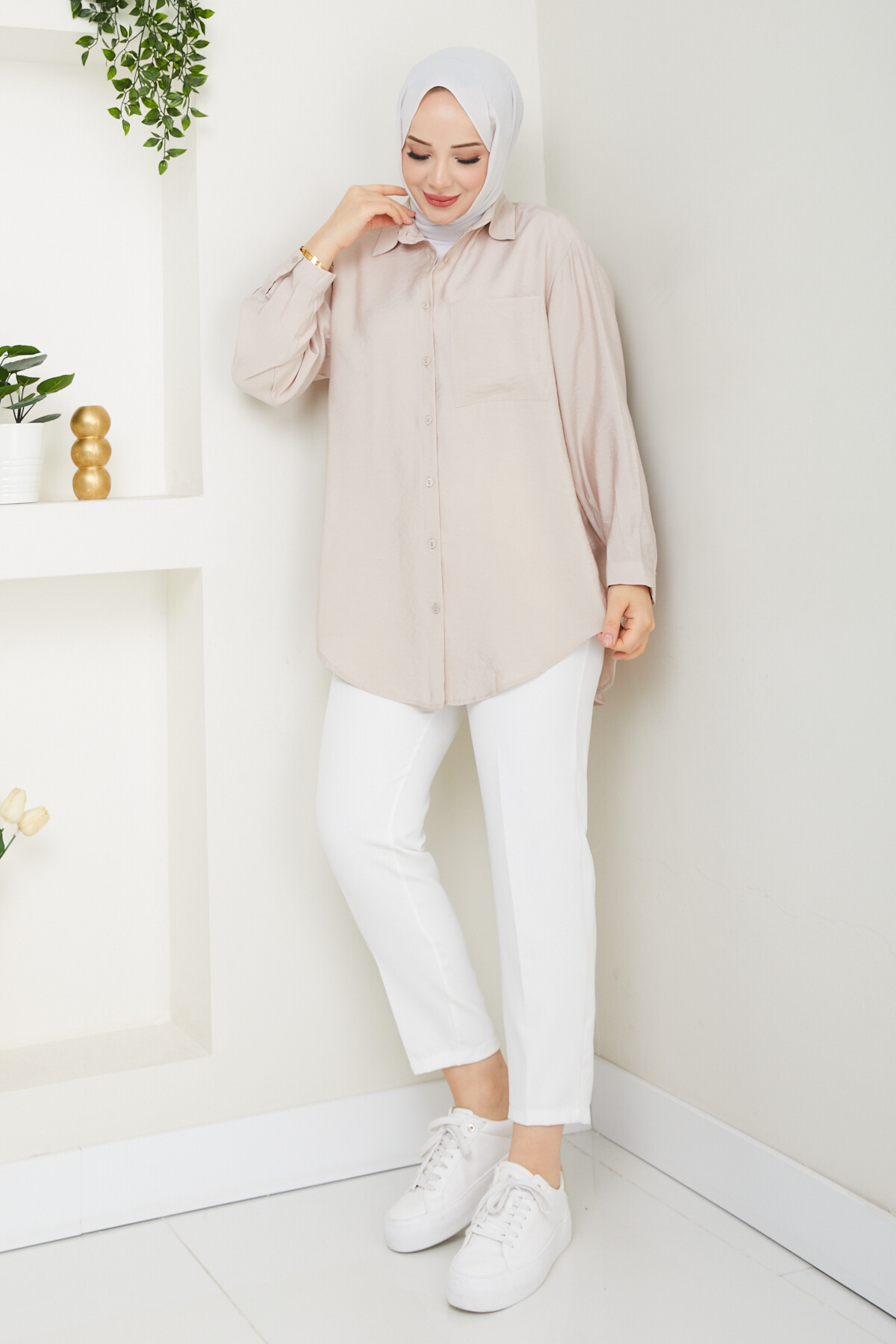 TEK CEP TENSEL GÖMLEK-TAŞ