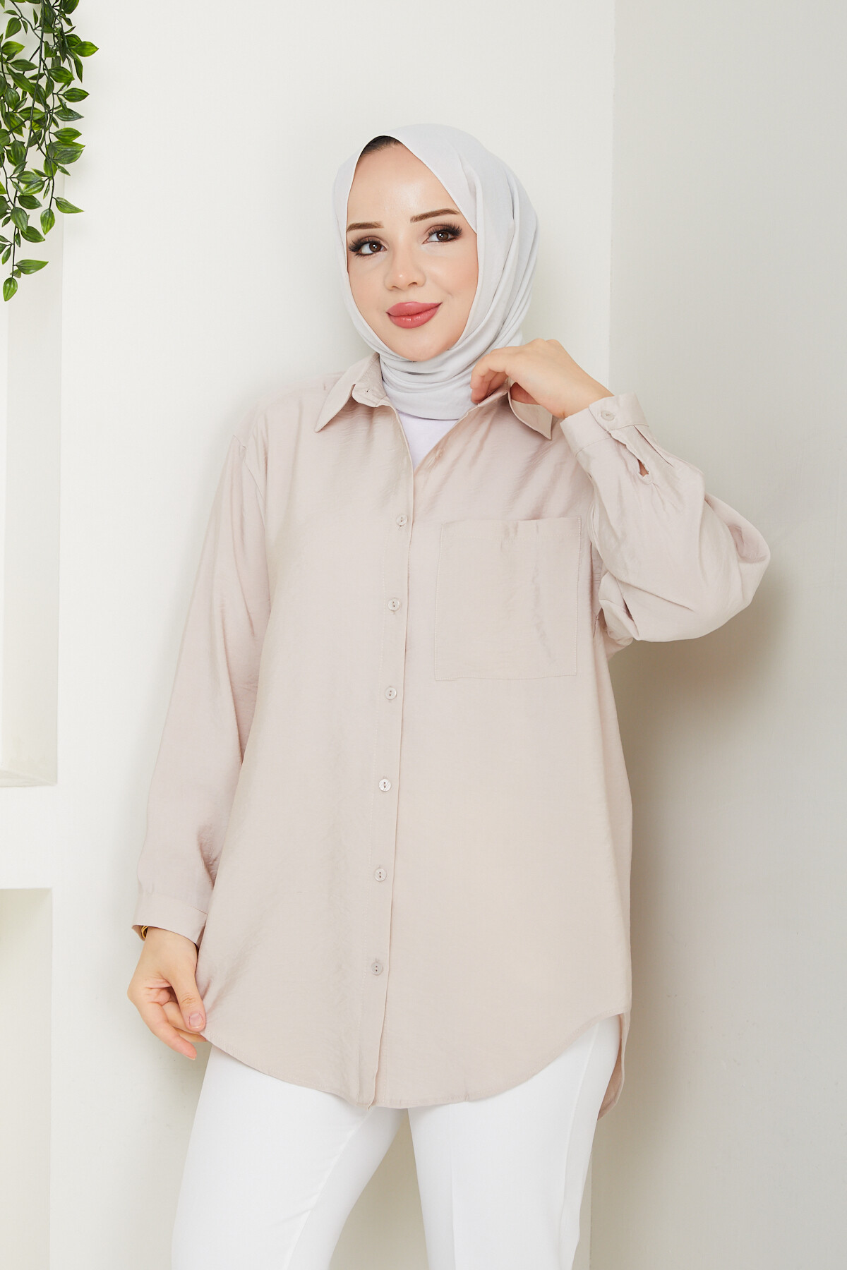 TEK CEP TENSEL GÖMLEK-TAŞ