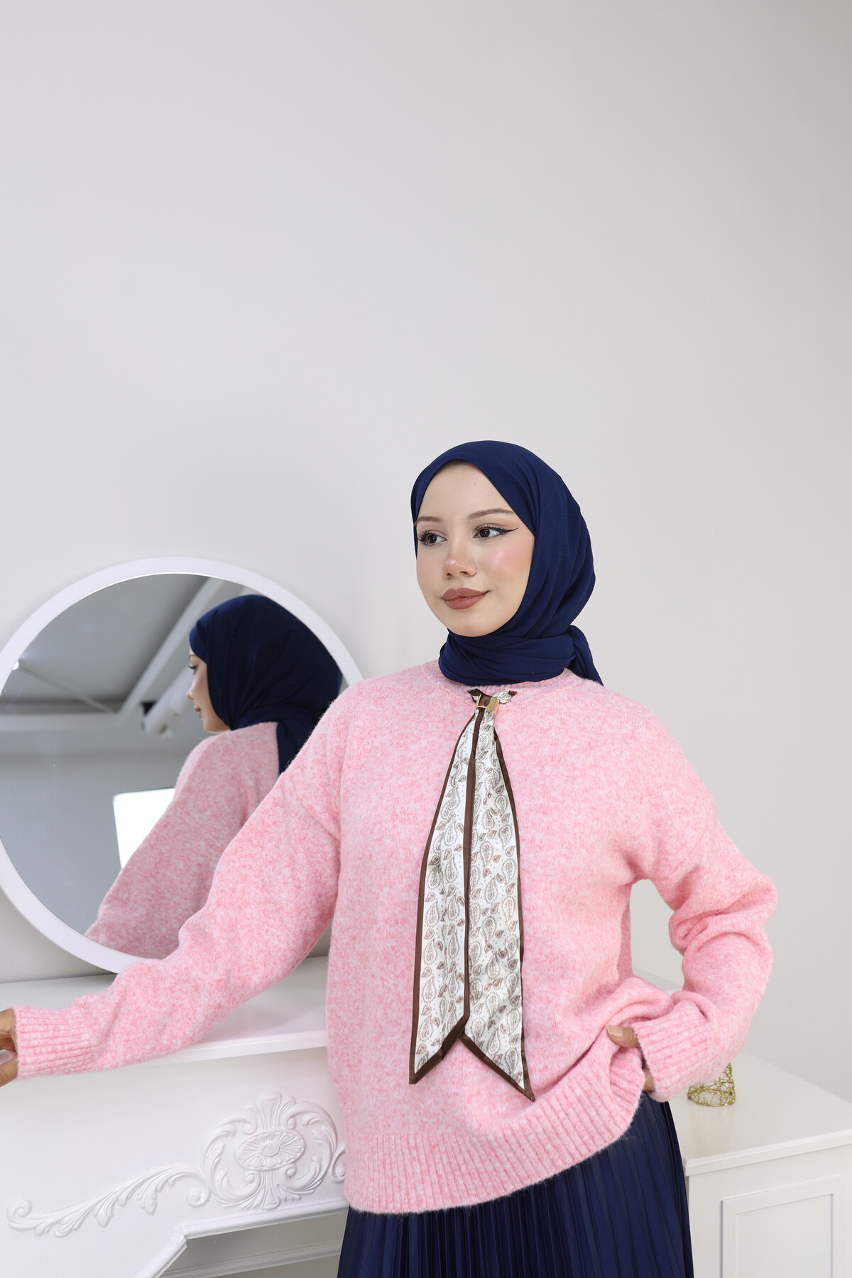 VNZ  FULARLI KAZAK - PEMBE