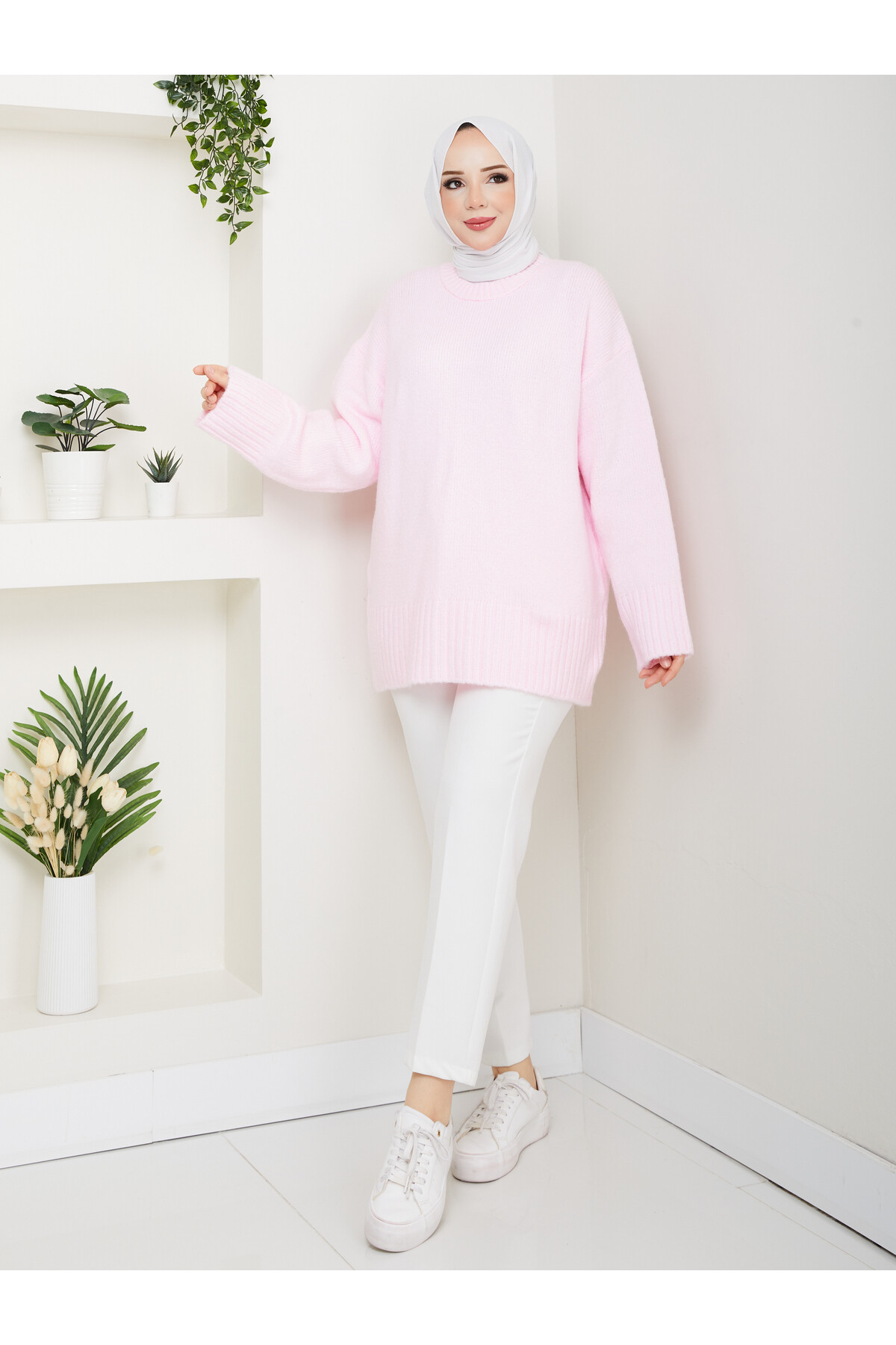 VNZ PİNTEREST KAZAK-PEMBE