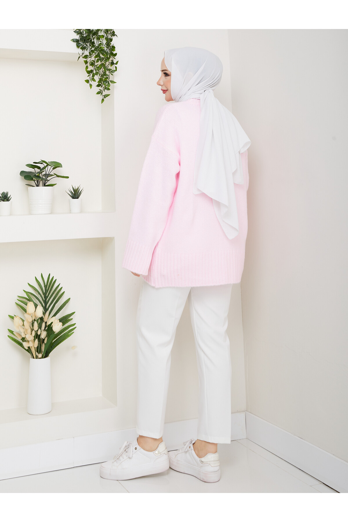 VNZ PİNTEREST KAZAK-PEMBE