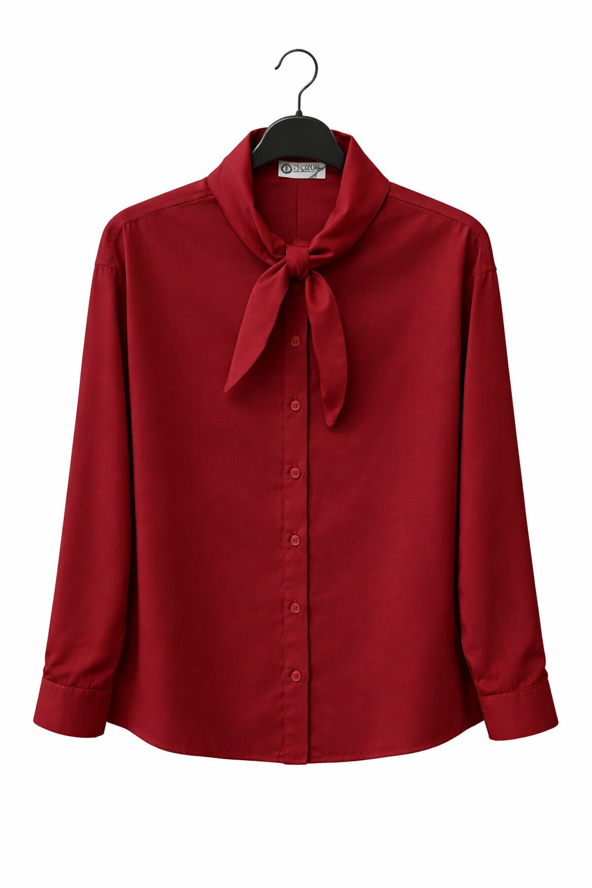 YAKA DETAYLI GÖMLEK - BORDO