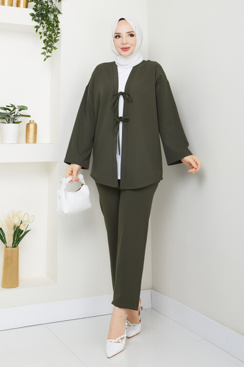 İKİ BAĞCIKLI PANTOLONLU TAKIM-HAKİ