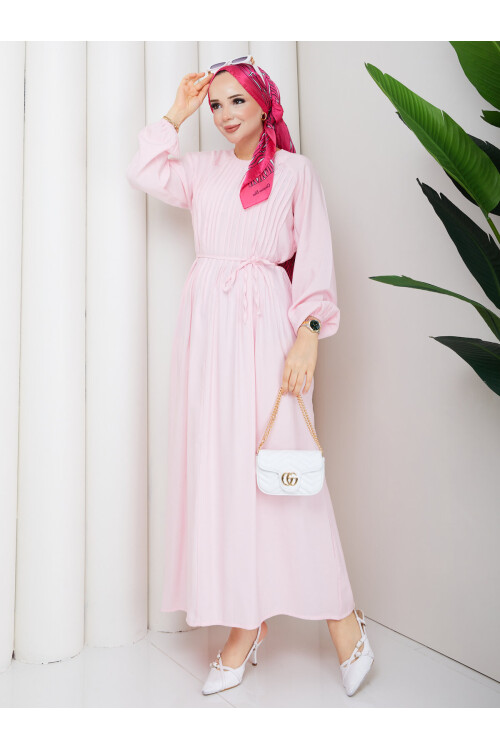 02429 Robe Pileli Elbise