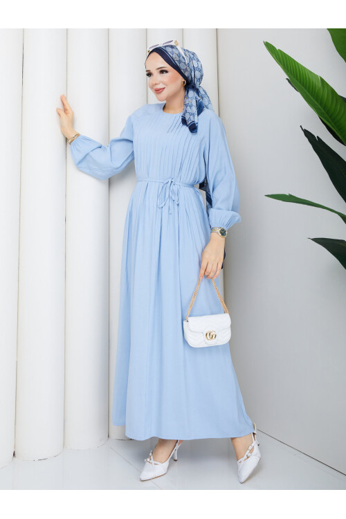 02431 Robe Pileli Elbise