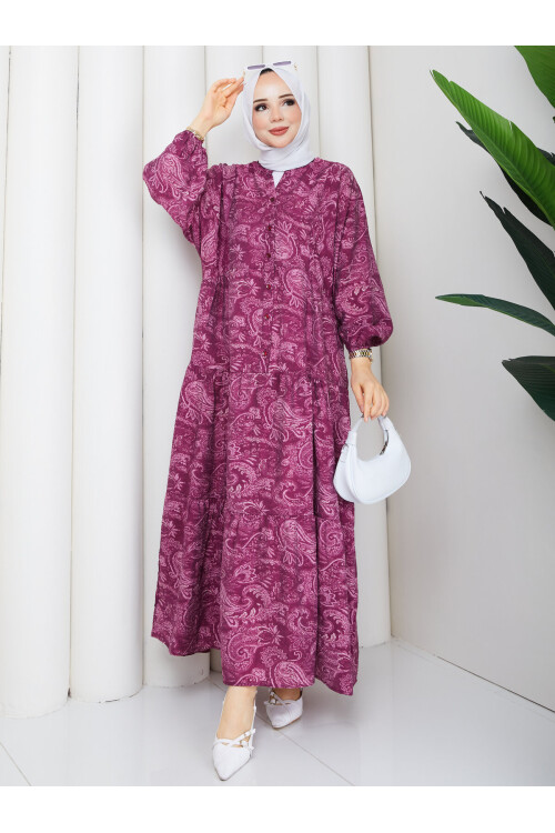 2400 Mango Desenli Salaş Elbise