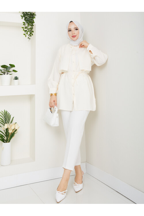 BOLEROLU GÖMLEK-KREM