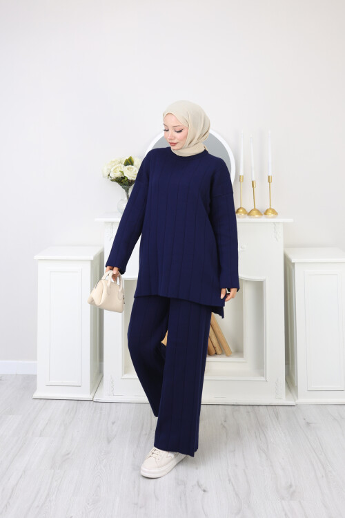 KALIN FİTİLLİ  TRİKO  TAKIM -LACİVERT