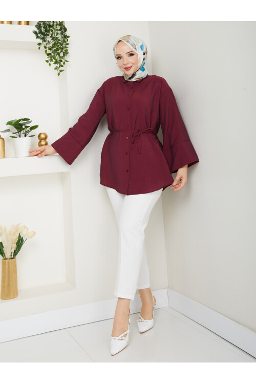 ÇZG LİLYUM GÖMLEK-BORDO