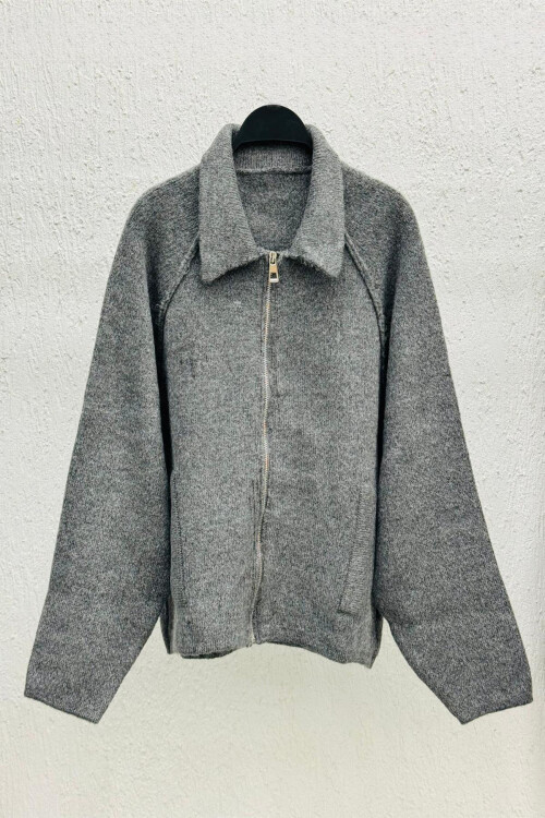 Fermuarlı Bogie Çeket Füme