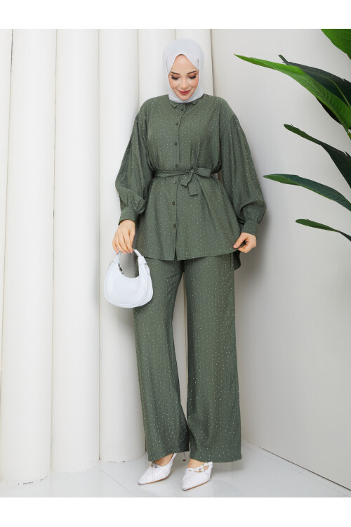 FULL SERPME TAŞLI TAKIM - YEŞİL