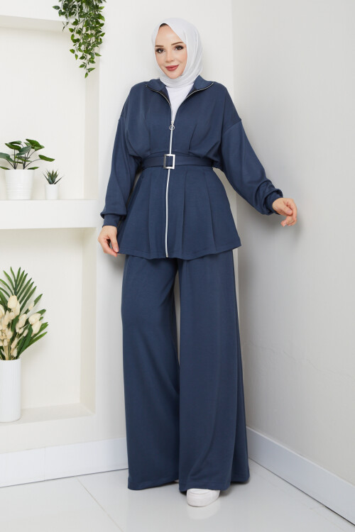 Kemerli Bol Paça Takım Antrasit