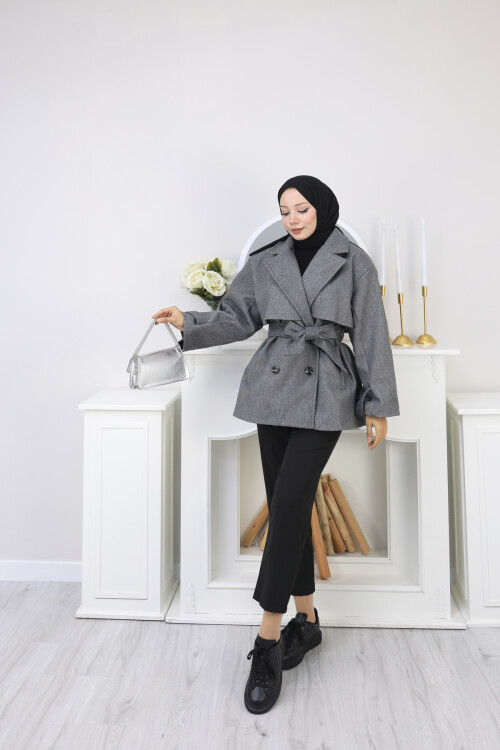 KISA TASARIM KABAN -FÜME