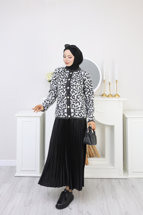 LEOPAR DESEN KOMBİN -FÜME