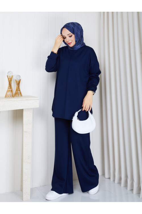 Oval Kesim Oysho Kumaş İkili Takım – Lacivert