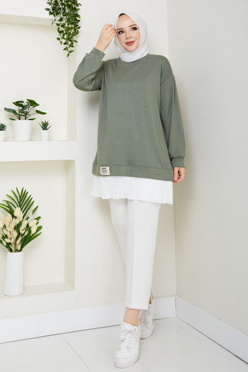 Oysho Pilis Garnili Tunik Yeşil