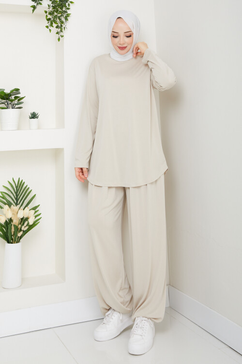 ŞK LAZERLİ PİLELİ PANTOLON TAKIM-TAŞ