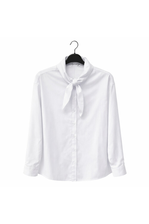 YAKA DETAYLI GÖMLEK - BEYAZ