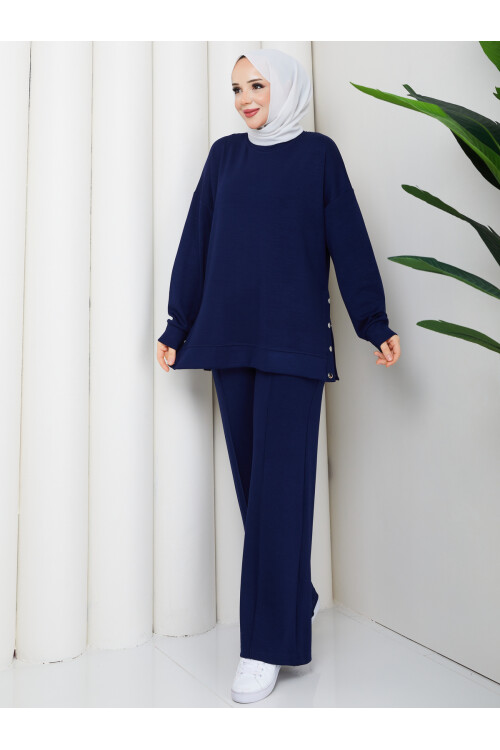 YANLARI ÇITÇITLI OYSHO TAKIM - LACİVERT