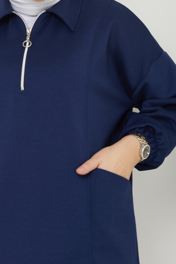 SMY CEPLİ SWEAT-LACİVERT